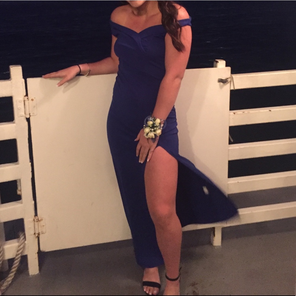 Royal blue prom dress